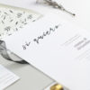 Invitación de boda minimalista lettering